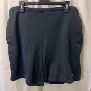 Vintage Nike Cotton Shorts‎ Silver Tag Black SZ L RN 56323 9in Inseam Athletic